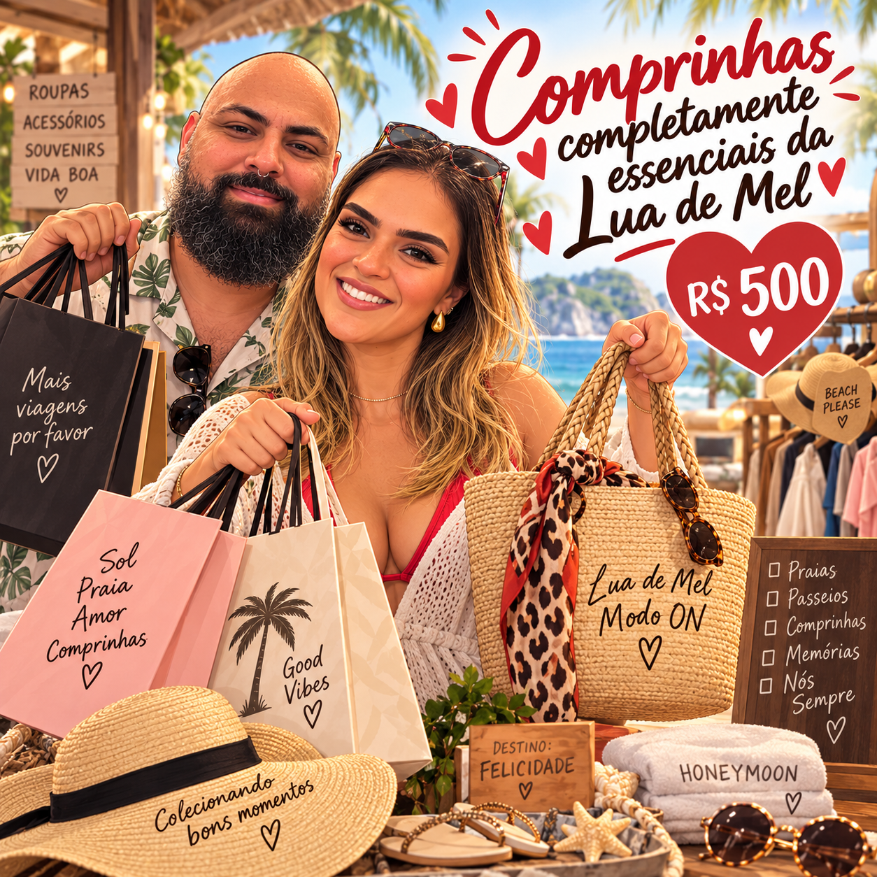 Comprinhas “completamente essenciais” da Lua de Mel