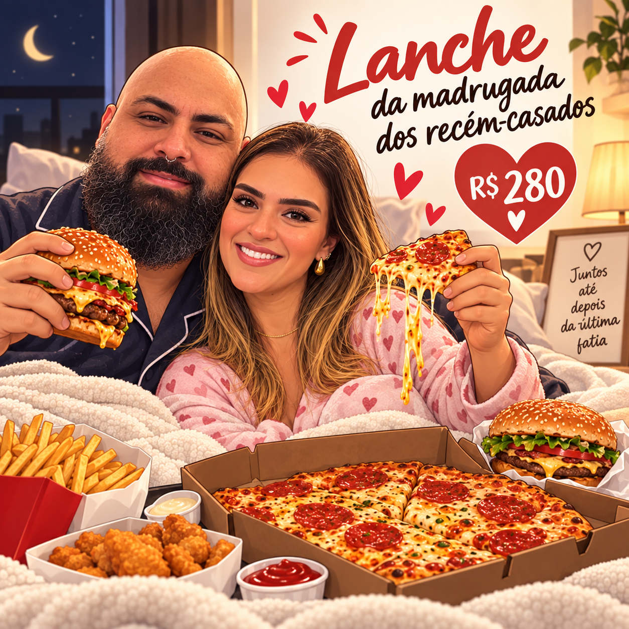 Lanche da madrugada dos recém-casados