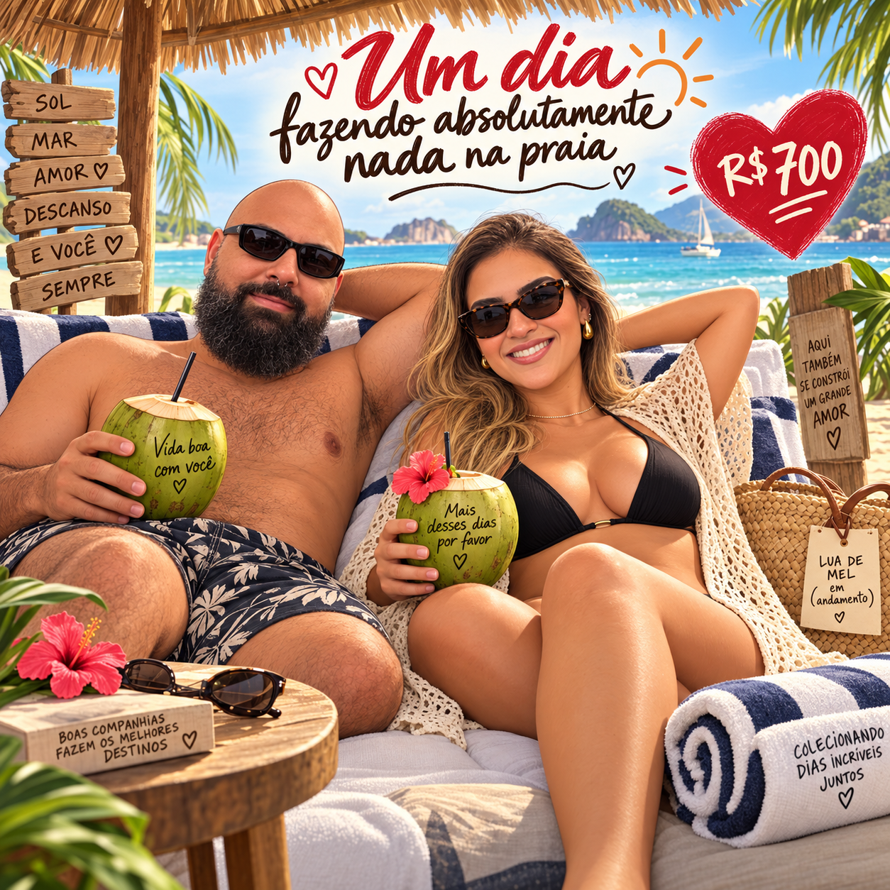 Um dia fazendo absolutamente nada na praia